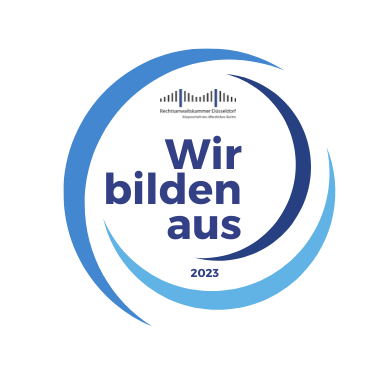 Wir bilden aus - Rechtsanwaltskammer Düsseldorf Logo