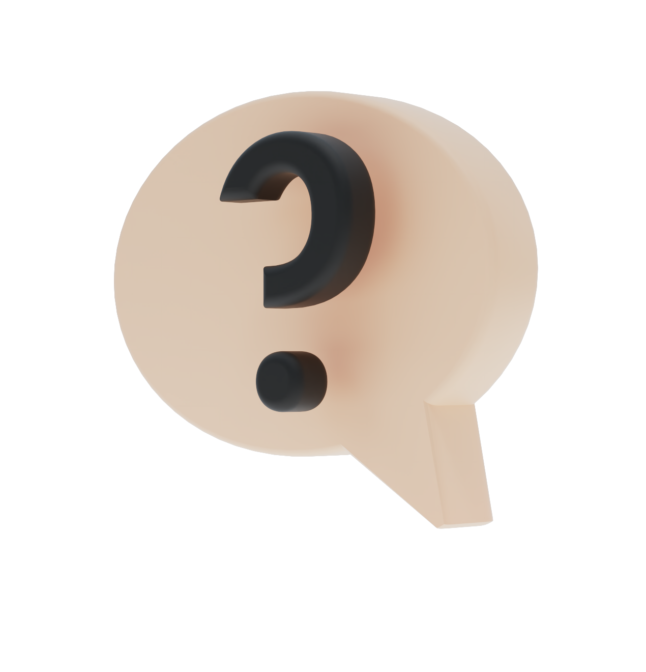 Sprechblase mit Fragezeichen